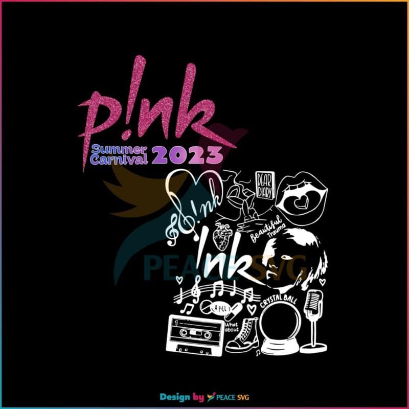 Pink Summer Carnival 2023 Tour Svg Pink Song Tracklist SVG Files PeaceSVG