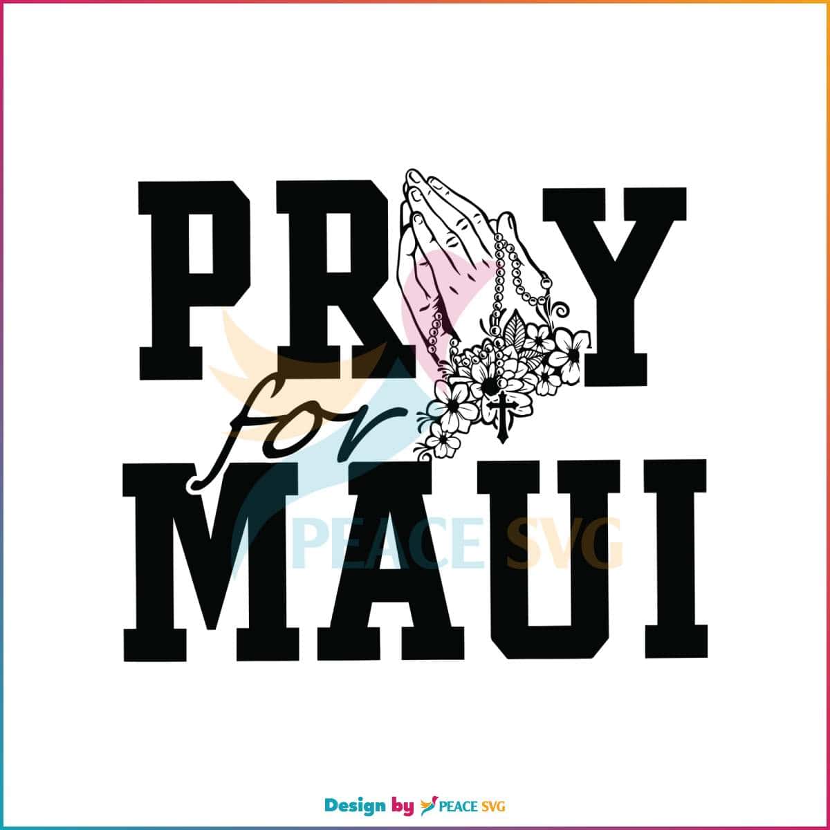 Vintage Pray For Maui Svg Support For Hawaii Fire Victims Svg Peacesvg