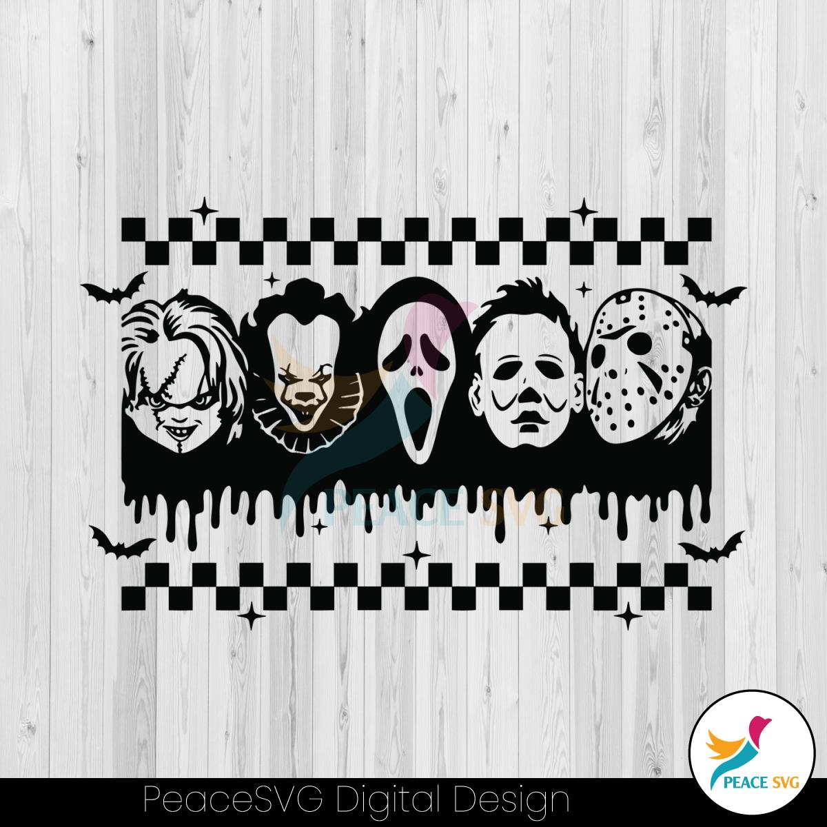 Halloween Horror Movie Friends Svg Scary Characters Svg Peacesvg