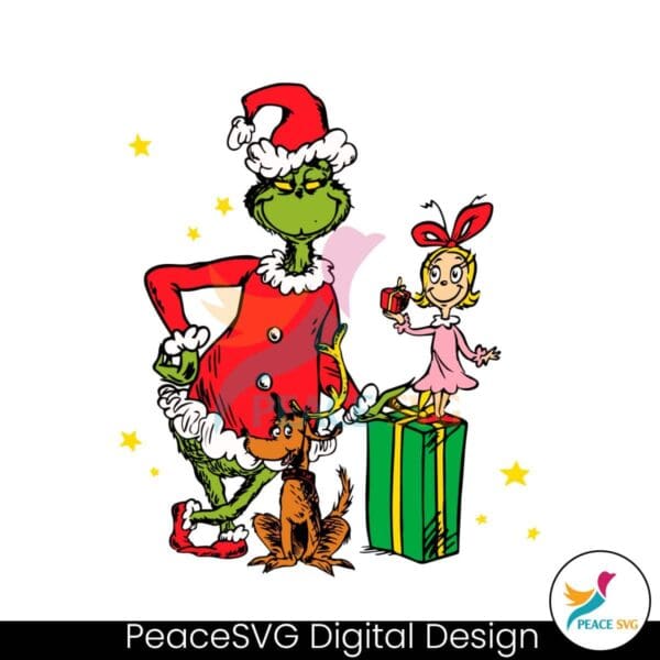 Christmas Grinch Max Cindy Lou Who SVG PeaceSVG