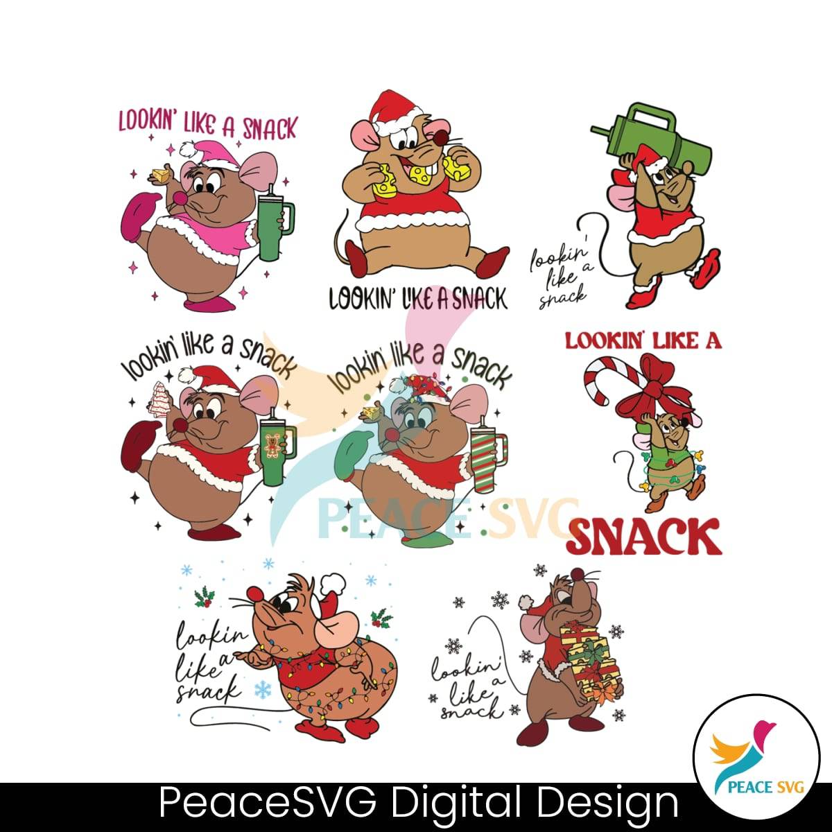 Gus Looking Like A Snack Christmas Svg Bundle Files For Cricut Peacesvg