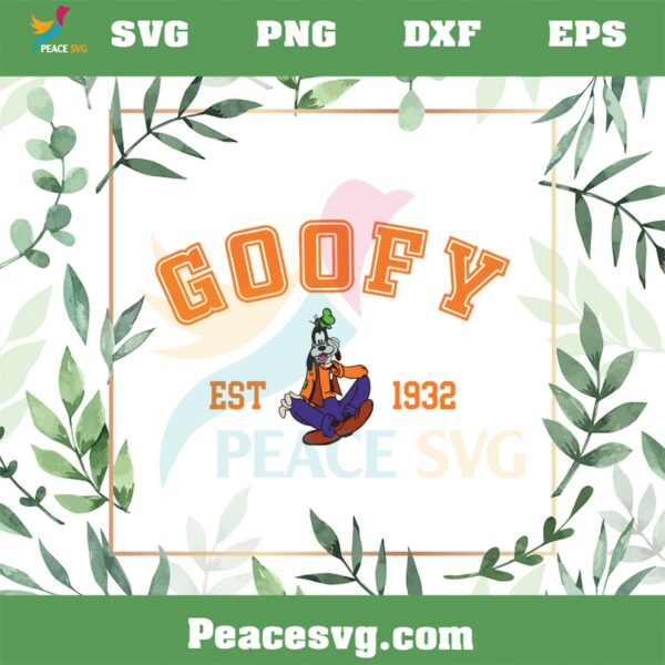Vintage Disney Goofy Est 1932 SVG Graphic Designs Files
