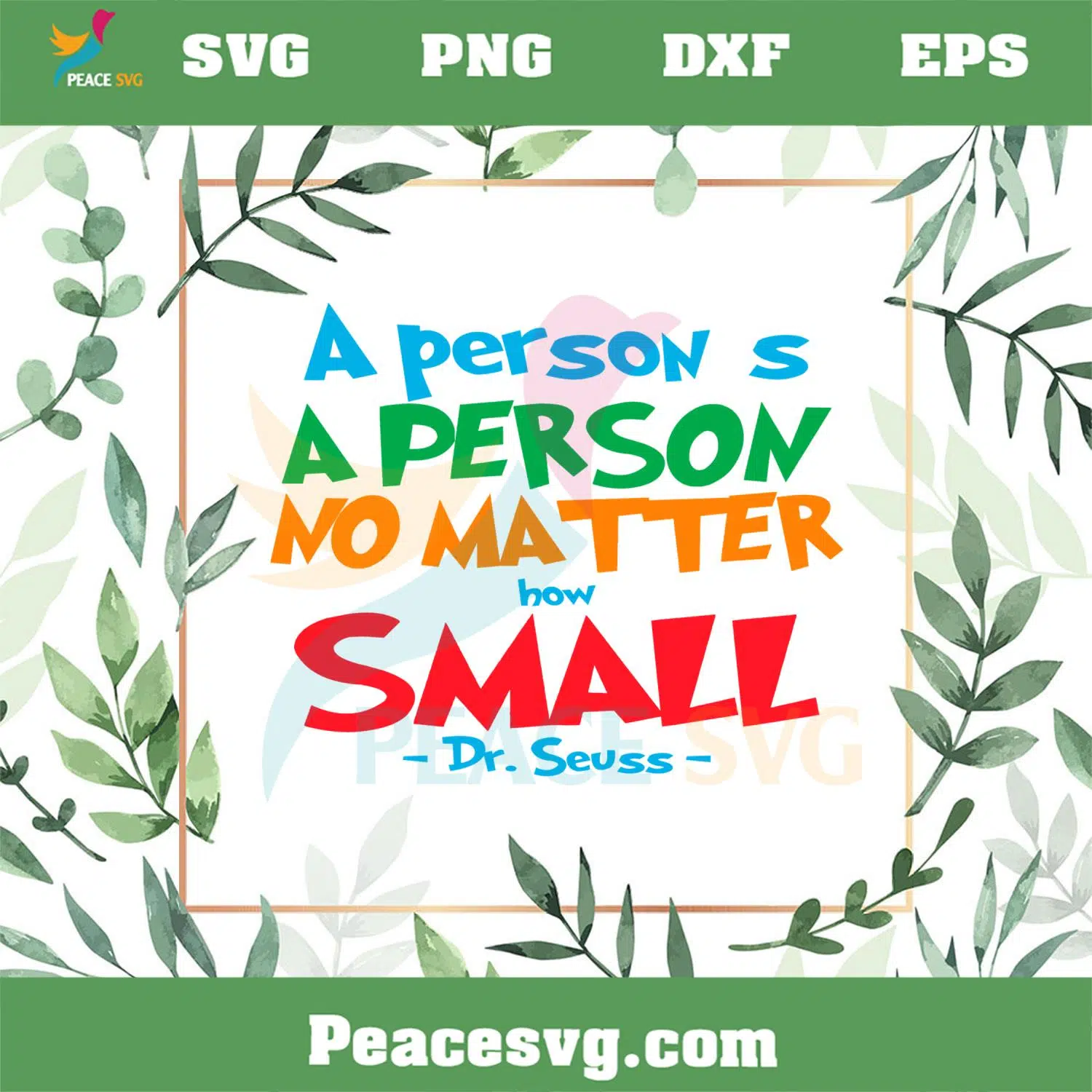 A Person’s A Person No Matter How Small SVG, Dr Seuss Quote Svg