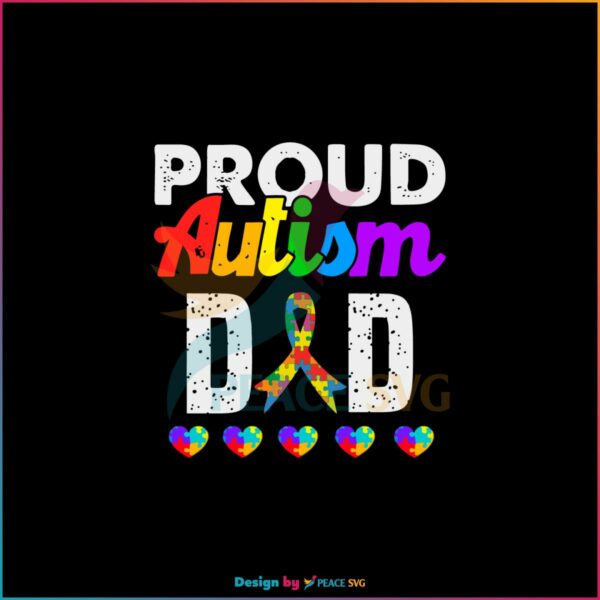 Autism Awareness Dad Father Acceptance Different Ribbon SVG Cutting Files