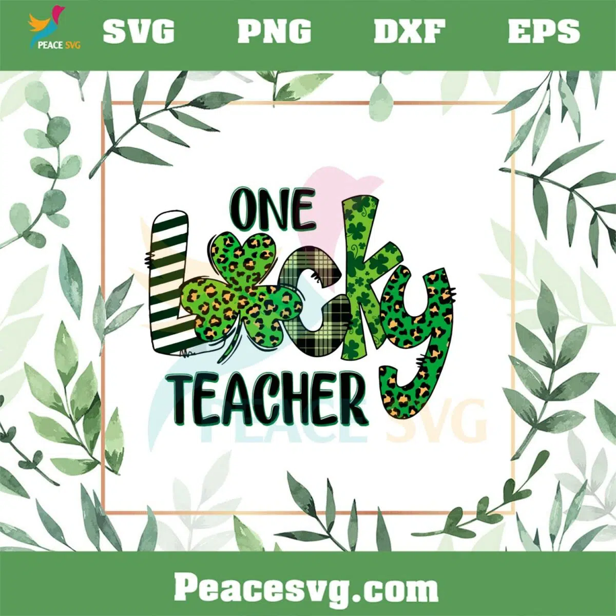 Shamrock One Lucky Teacher SVG St Patrick’s Day School SVG