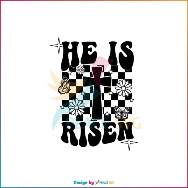 He Is My Risen Easter Christian Cross SVG Graphic Designs Files