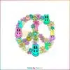 Retro Easter Floral Peace Smiley Face Bunny Ear Svg Cutting Files