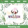 Wallen Western Cowboy Flower Bull Skull PNG Sublimation Files