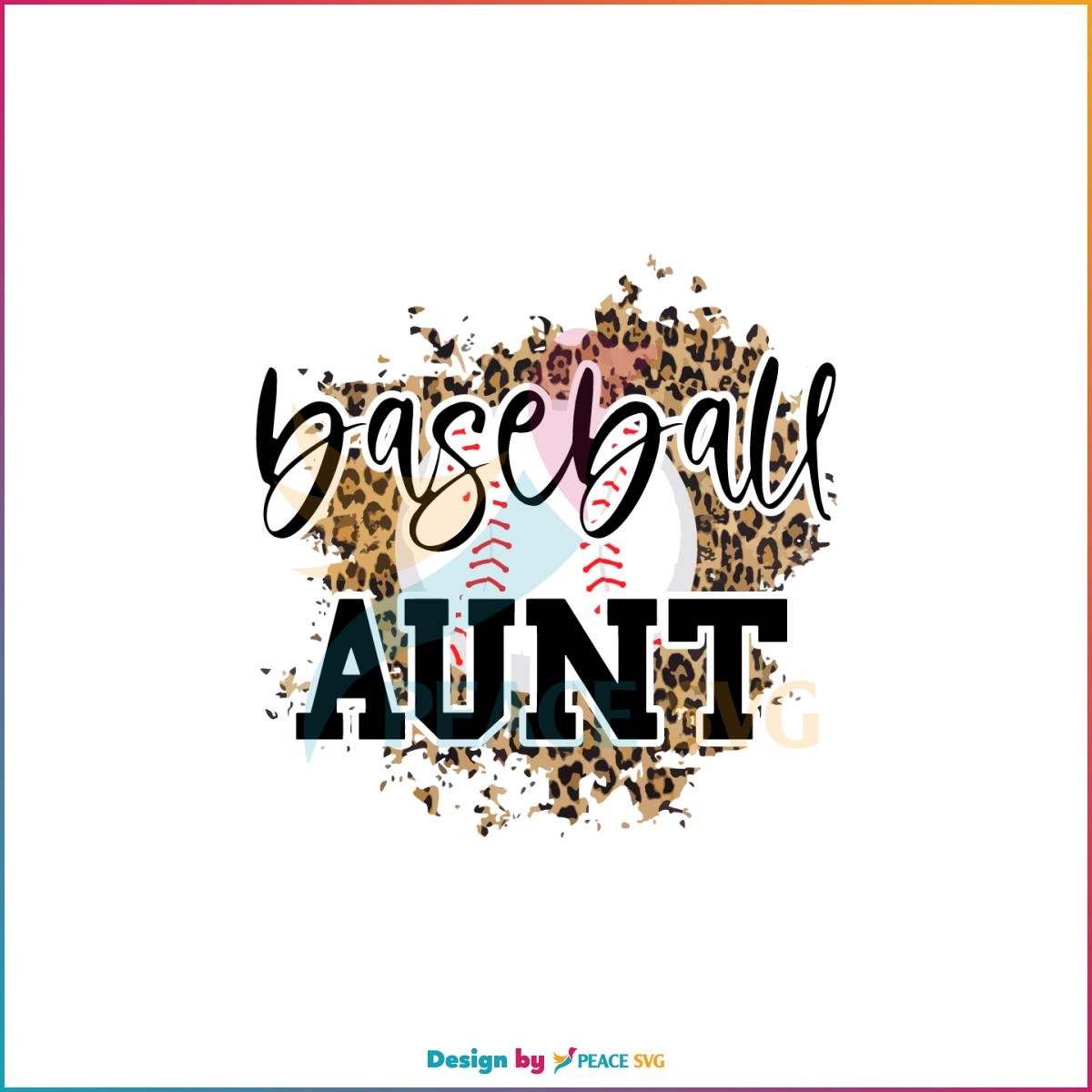 Baseball Aunt Cheetah Baseball Mothers Day Svg Cutting Files - PeaceSVG