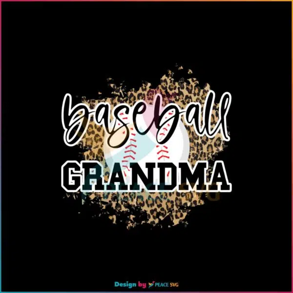 Baseball Grandma Cheetah Leopard Baseball Mom SVG Cutting Files