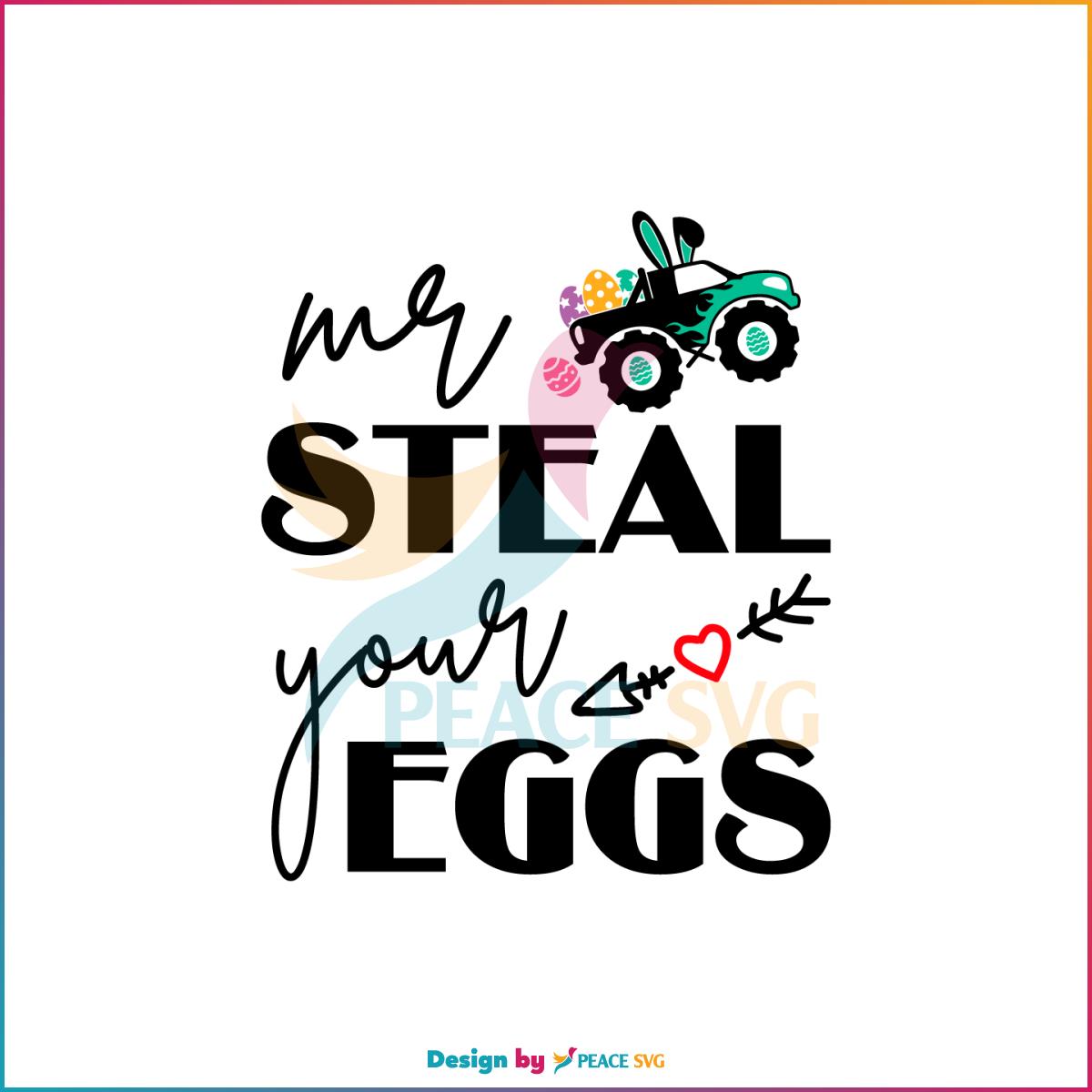 Mr Steal Your Eggs Funny Easter Monster Trucks SVG Cutting Files