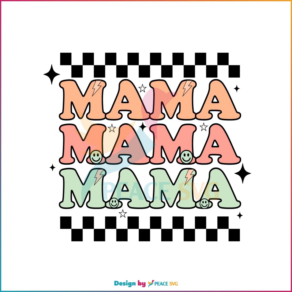 Retro Groovy Mama Funny Mothers Day Svg Cutting Files » PeaceSVG