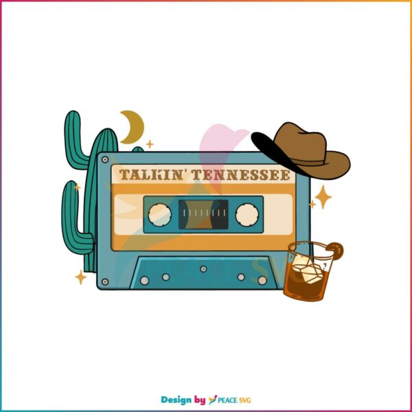 Talkin Tennessee Vintage Cassette Western Country Music SVG Cutting Files