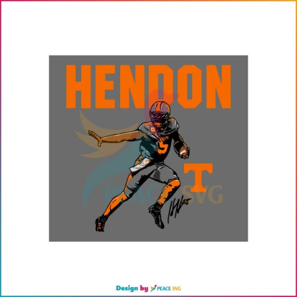 Tennessee Football Hendon Hooker Signature Pose Svg Cutting Files