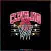 Cleveland Basketball Vintage Net Skyline Svg Graphic Designs Files