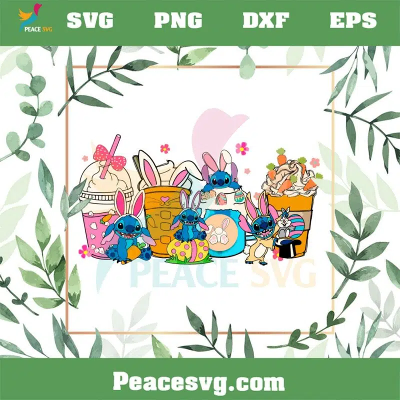 Easter Day Stitch Coffee Cup SVG Files for Cricut Sublimation Files
