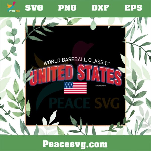 USA Baseball LEGENDS 2023 SVG World Baseball Classic Country SVG