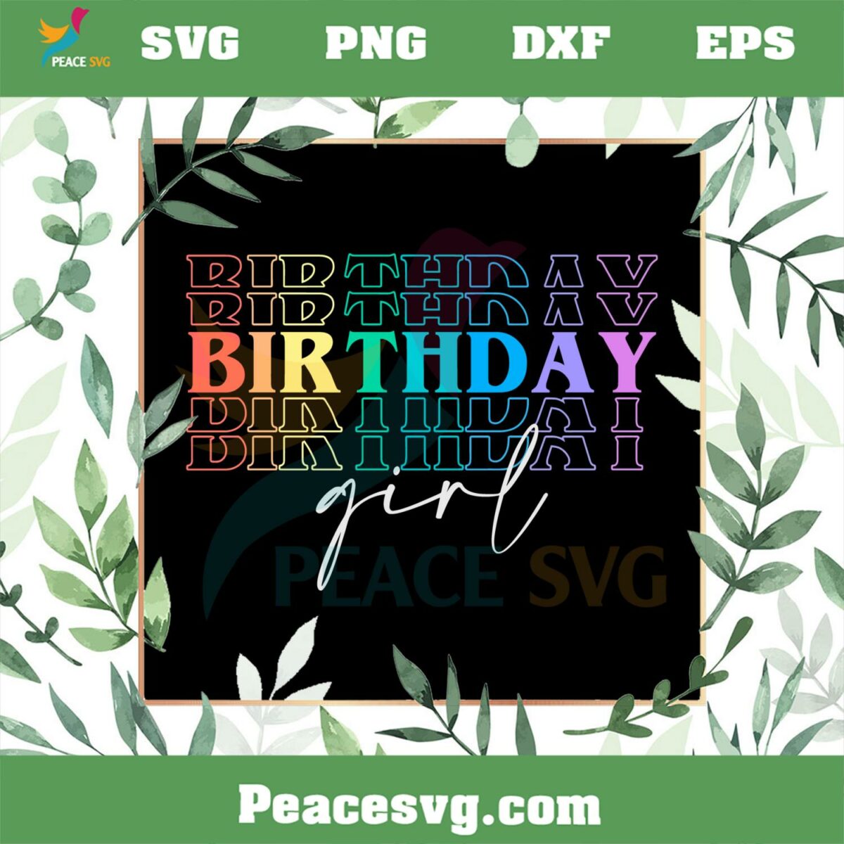 Happy Birthday Birthday Girl SVG Graphic Designs Files