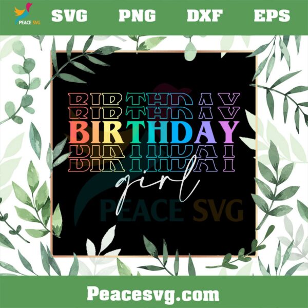 Happy Birthday Birthday Girl SVG Graphic Designs Files