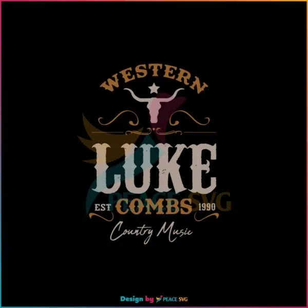 Western Bullhead Luke Combs Tour 2023 SVG Luke Combs Concert SVG