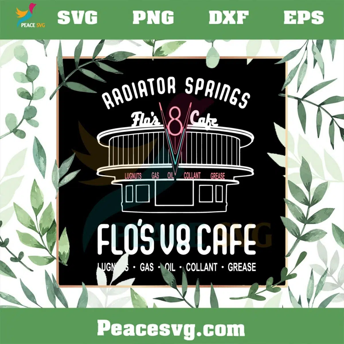 Disney Pixar Cars Flo’s V8 Cafe SVG Graphic Designs Files