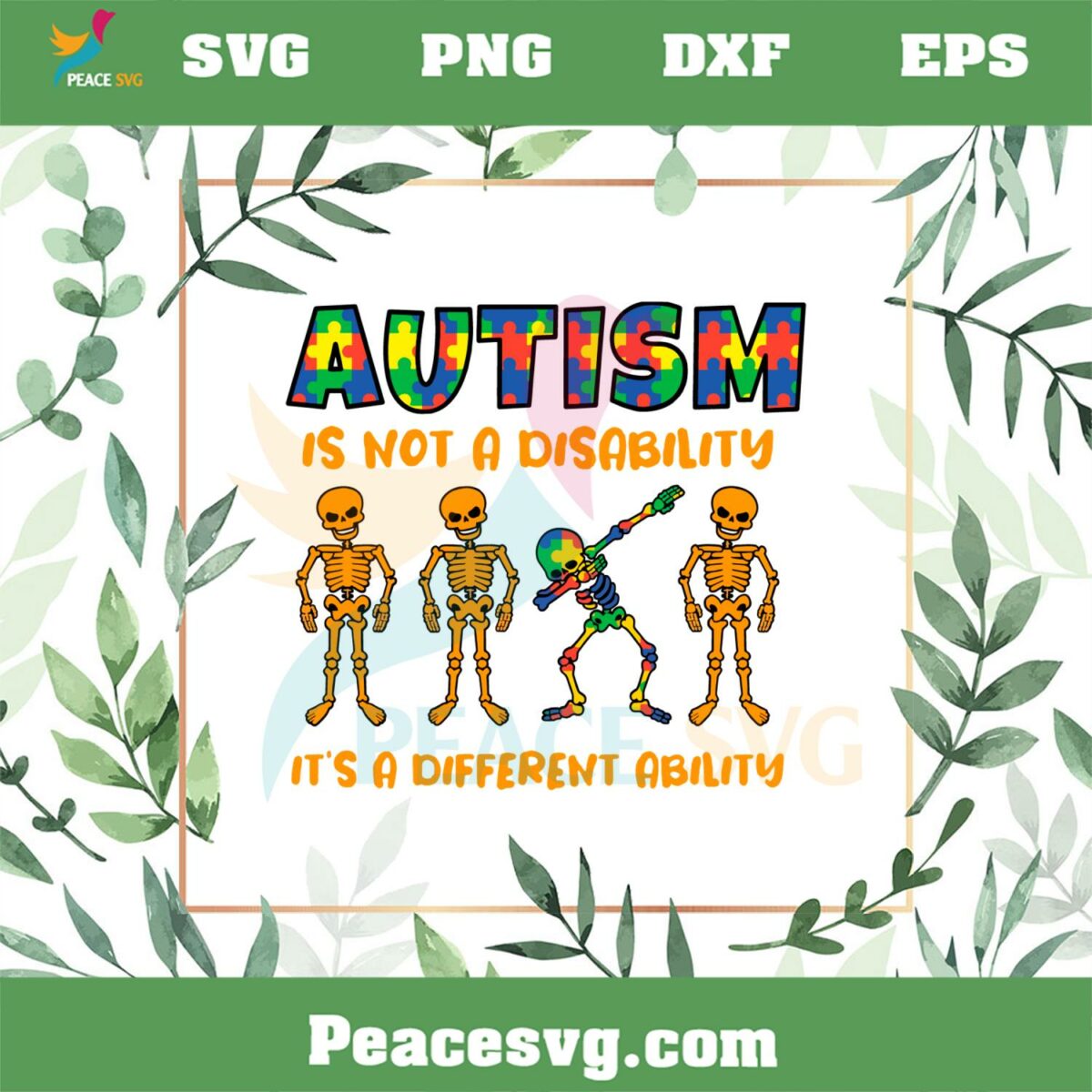 Autism Is Not A Disability It’s A Different Ability SVG Cutting Files