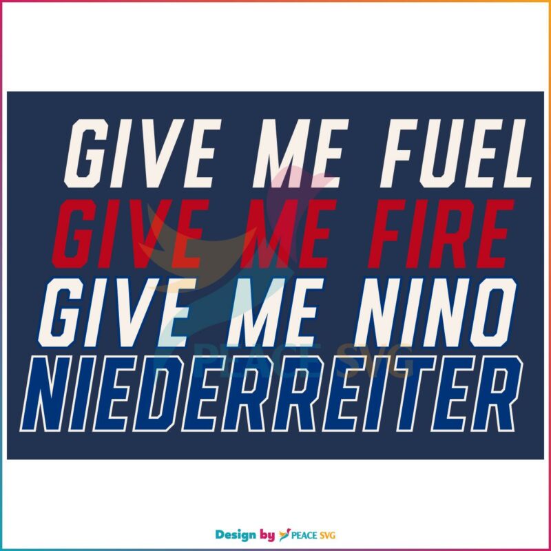 Winnipeg Fuel Fire Nino Niederreiter SVG Graphic Designs Files
