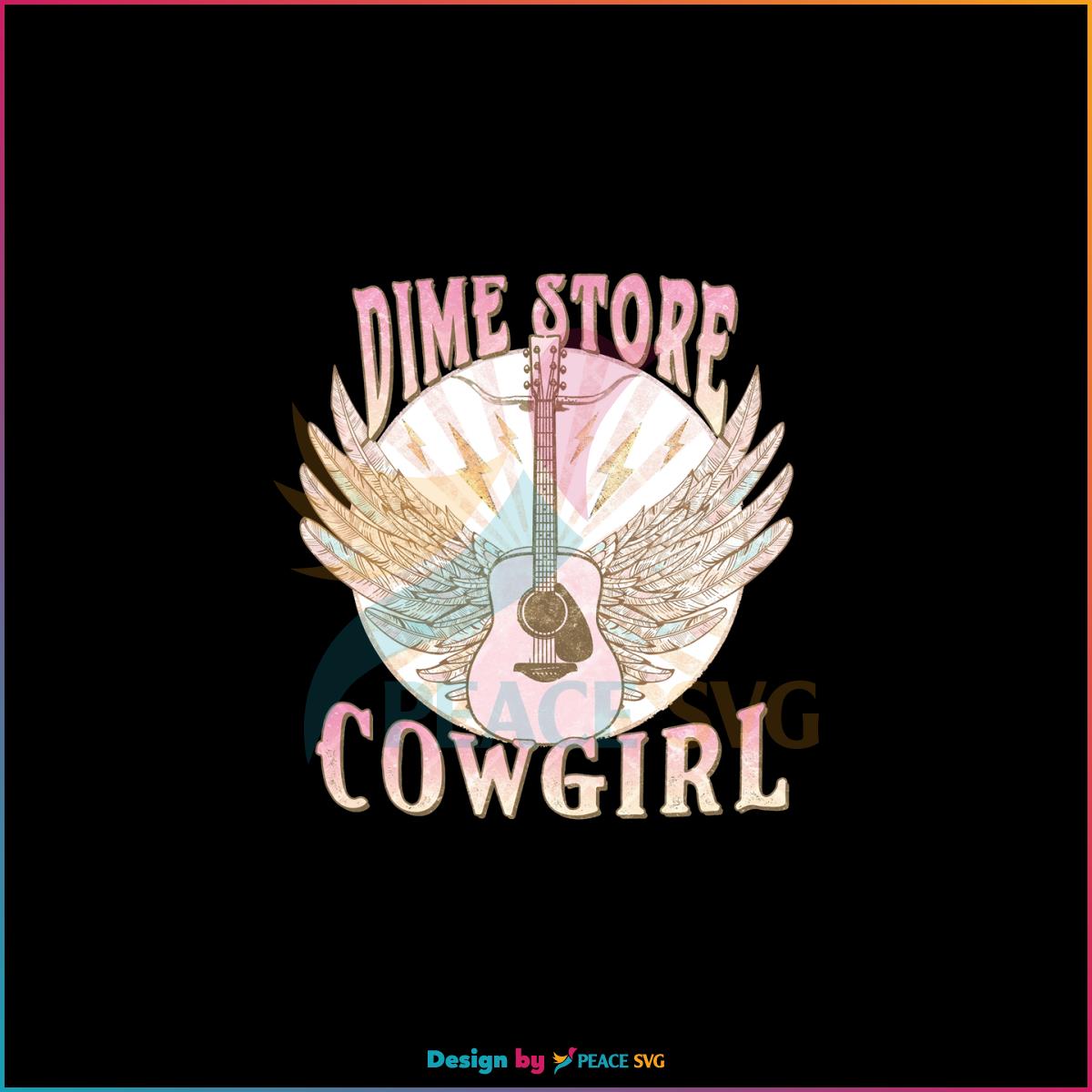 Dime Store Cowgirl Retro Vintage Western Country Music PNG Sublimation Files