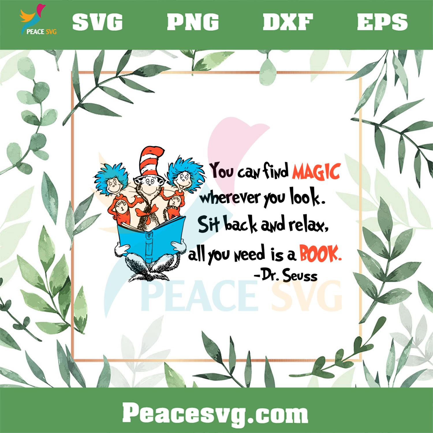 You Can Find Magic Dr Seuss Cat In The Hat Svg Cutting Files