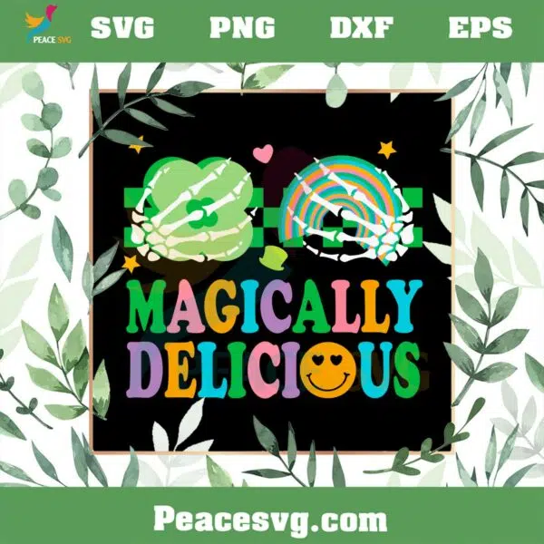 Magically Delicious Hippie St Patrick’s Day Skeleton SVG Cutting Files