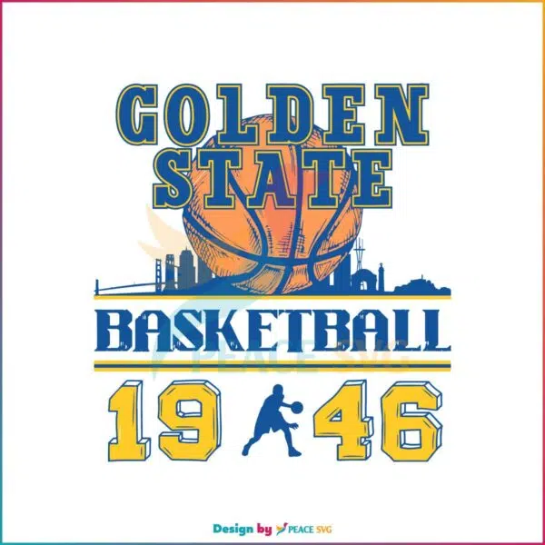 Vintage 1946 Golden State Basketball SVG Graphic Designs Files