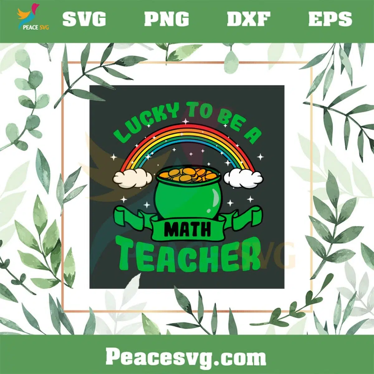 Lucky To Be A Math Teacher SVG Sublimation Files Silhouette