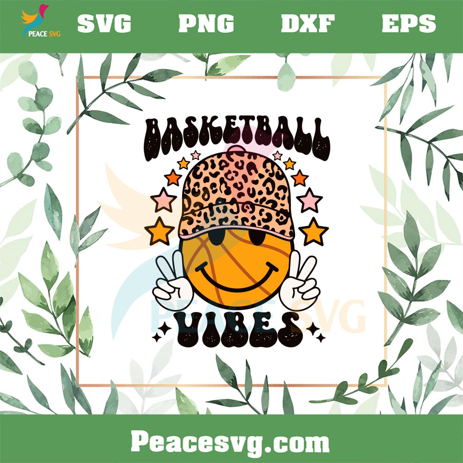 Grovy Basketball Vibes Leopard Hat Best Svg Cutting Digital Files