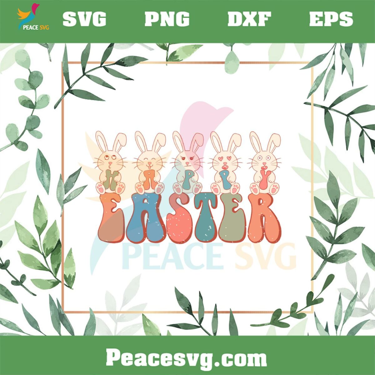 Happy Easter Funny Easter Bunny Kids SVG Graphic Designs Files