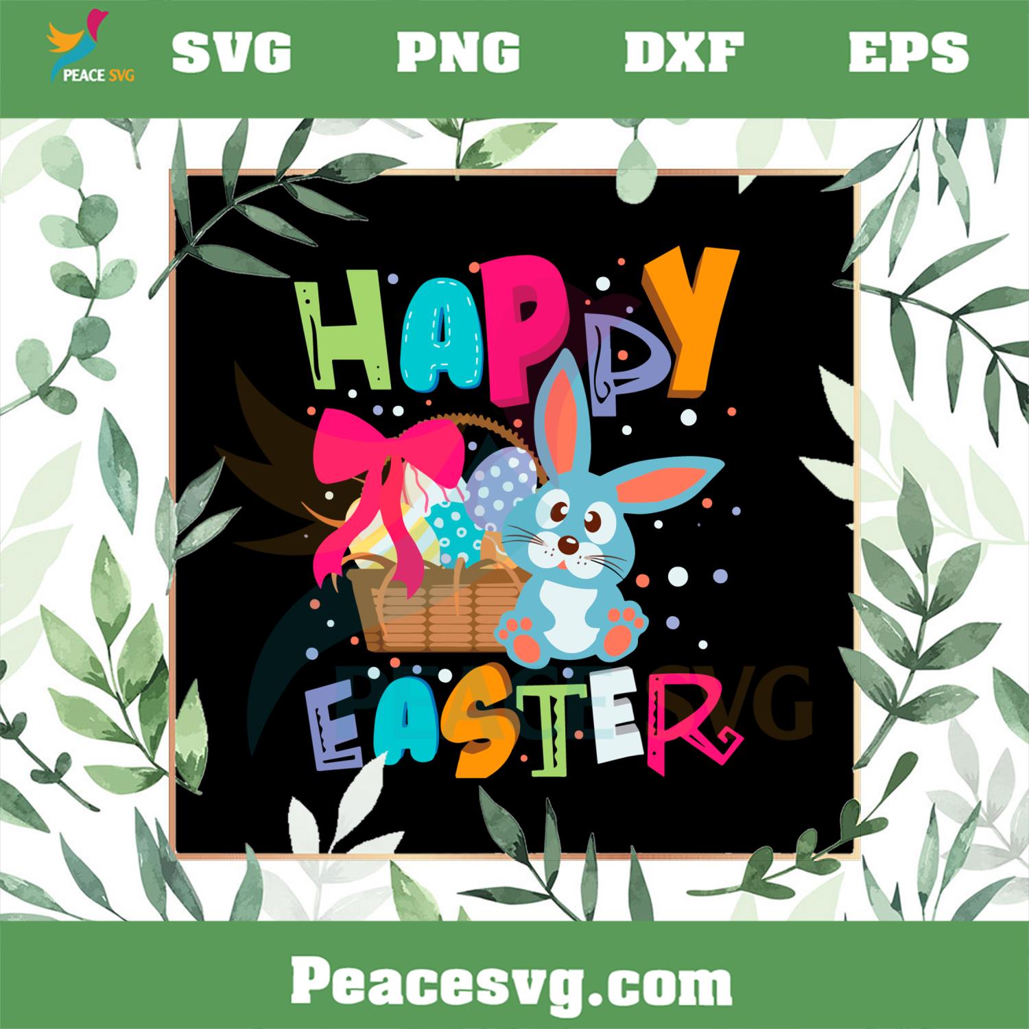 Happy Easter Cute Easter Bunny Best SVG Cutting Digital Files