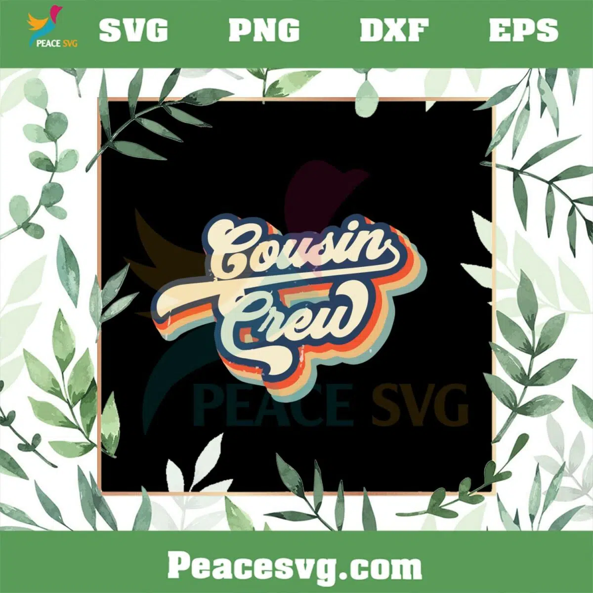 Retro Cousin Crew Family Cousin Best SVG Cutting Digital Files