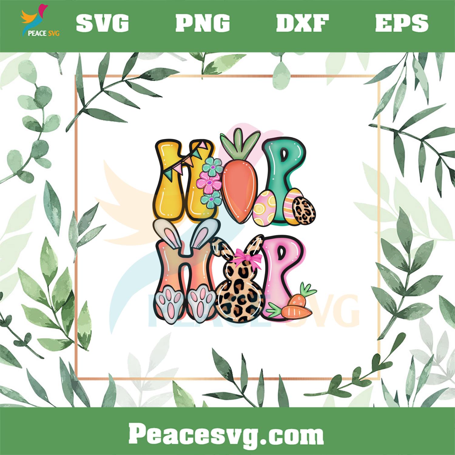 Hip Hop Easter Leopard Bunny PNG Sublimation Designs