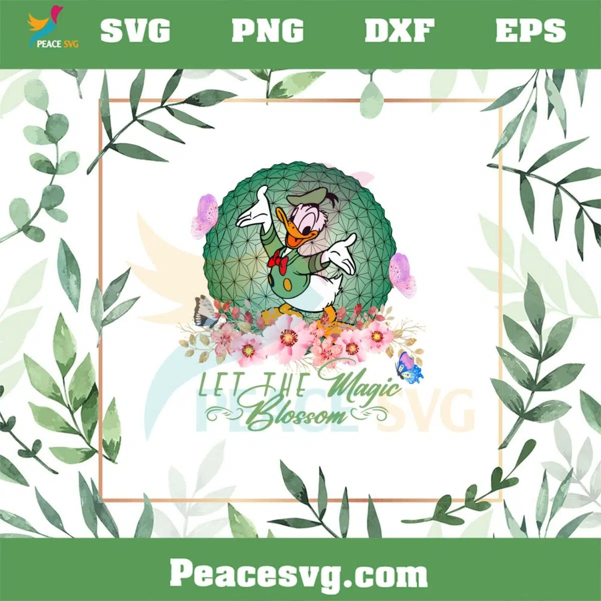 Donald Duck Epcot International SVG Flower And Garden Festival 2023 SVG