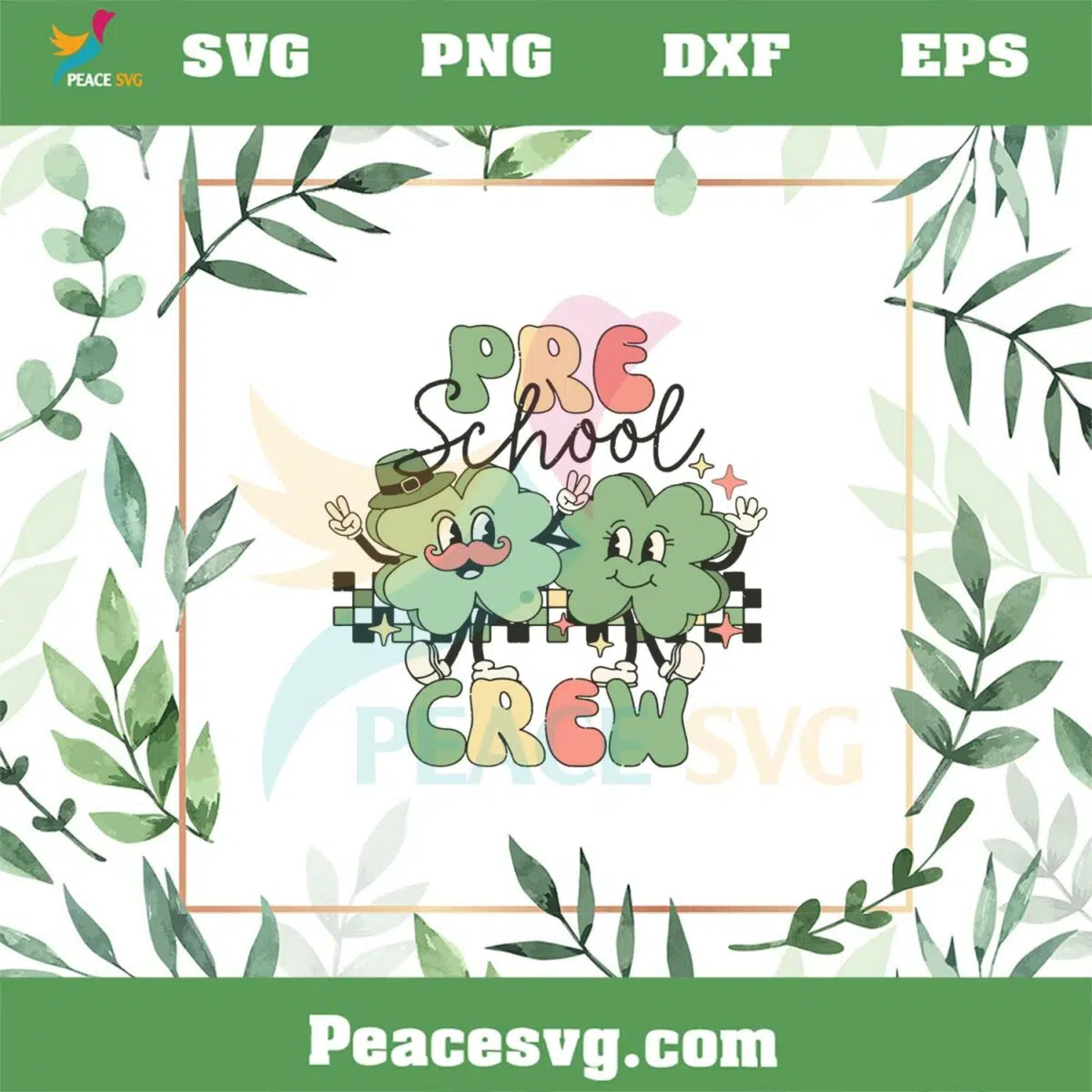 St Patrick’s Day Pre School Crew SVG Funny School SVG Cutting Files