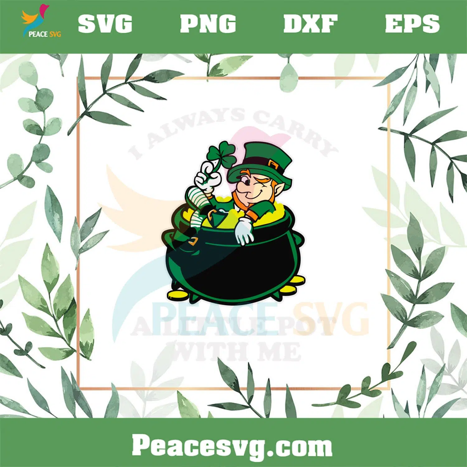 I Always Carry A Little Pot With Me Funny St Patricks Day Svg