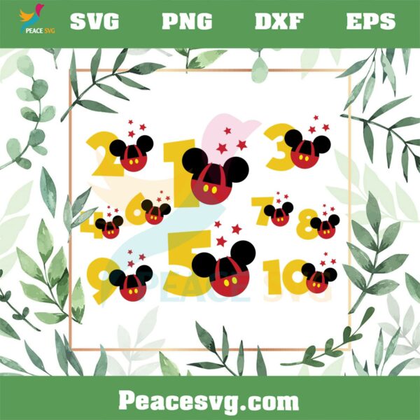 Mickey Mouse Disney Birthday Bundle SVG Graphic Designs Files