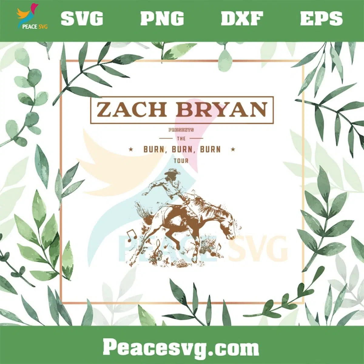 Zach Bryan The Burn Burn Burn Tour 2023 SVG Cutting Files