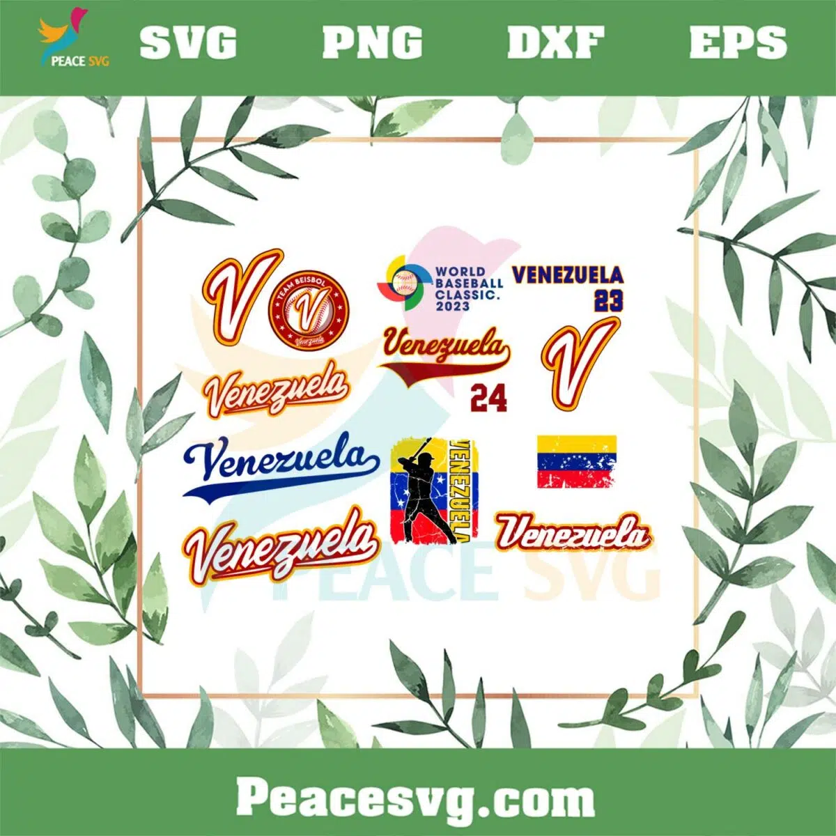 Venezuela World Baseball Classic 2023 Bundle SVG Cutting Files