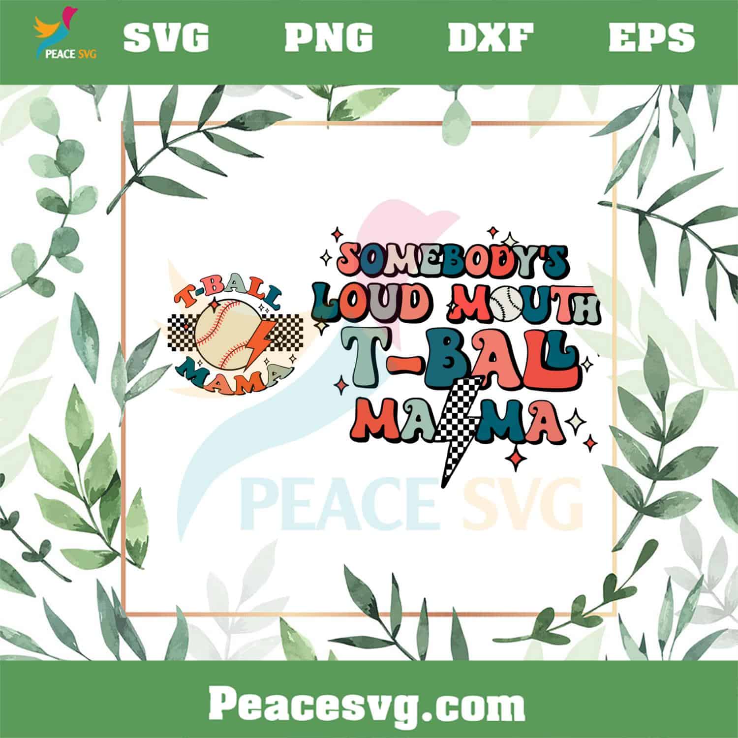 Somebody’s Loud Mouth T ball Mama SVG Graphic Designs Files