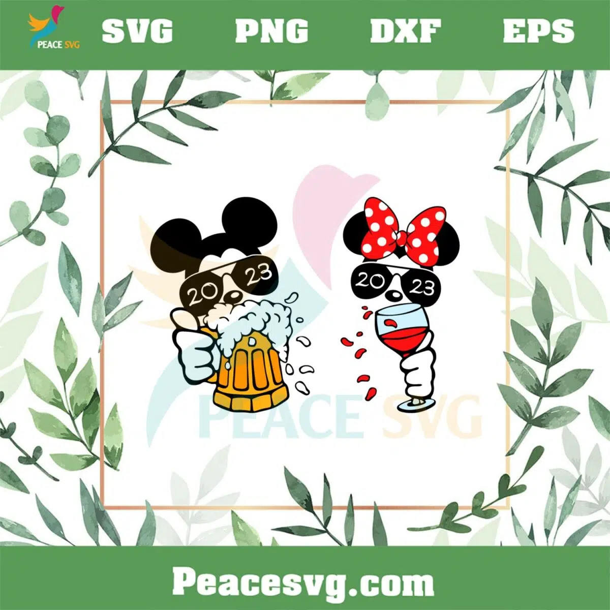 Mickey And Minnie Bar Matching Disney Festival SVG Cutting Files