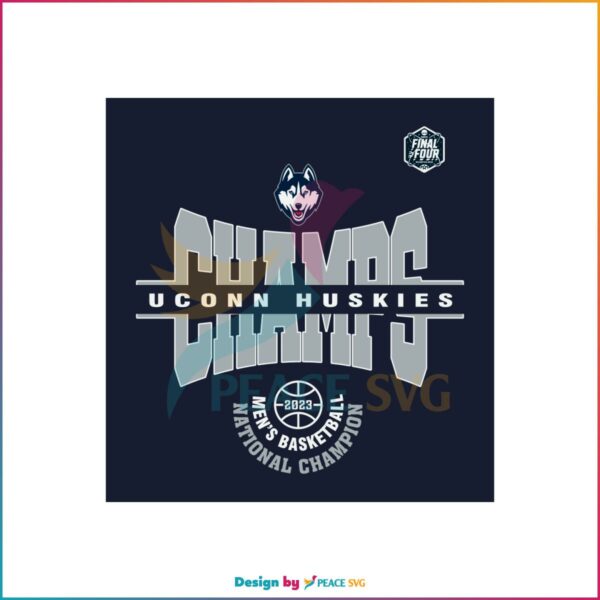 UConn Huskies 2023 NCAA Men’s Basketball National Champions SVG Cutting Files