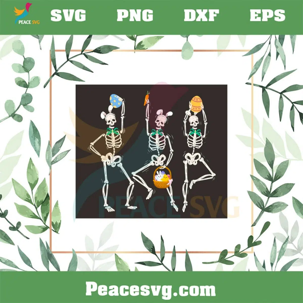 Funny Easter Dancing Skeleton Easter Egg SVG Cutting Files