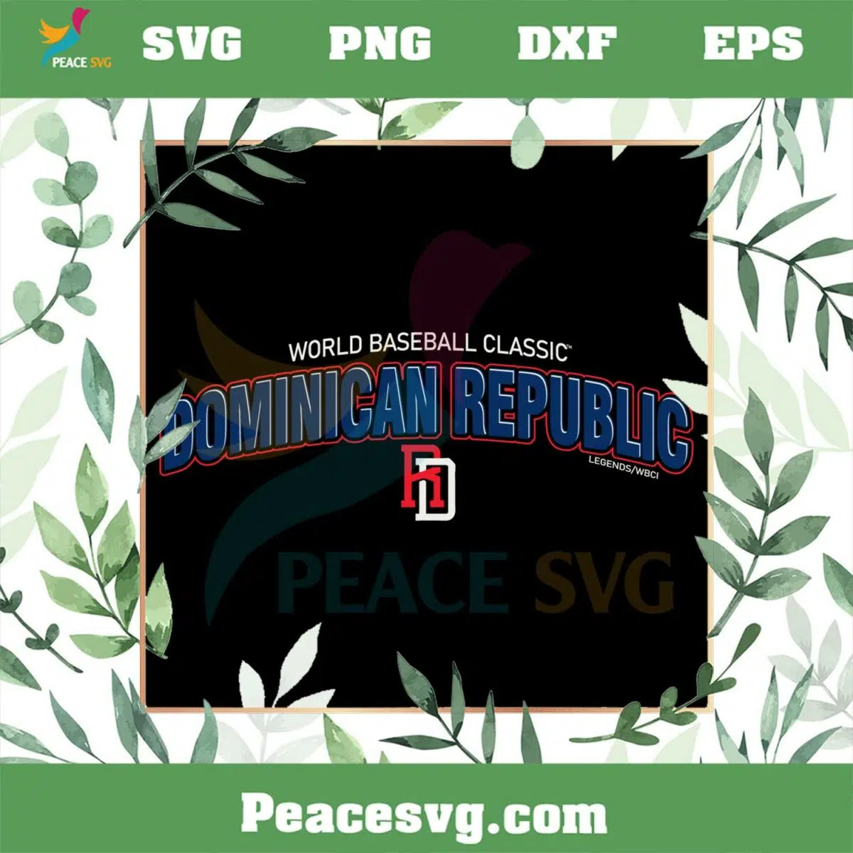 Dominican Republic Baseball Legends 2023 SVG World Baseball Classic Flag SVG