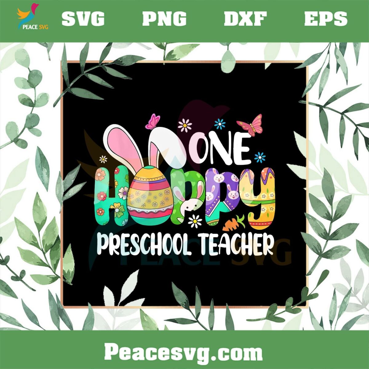 One Hobby Preschool Teacher PNG Bunny Funny Easter Teacher PNG