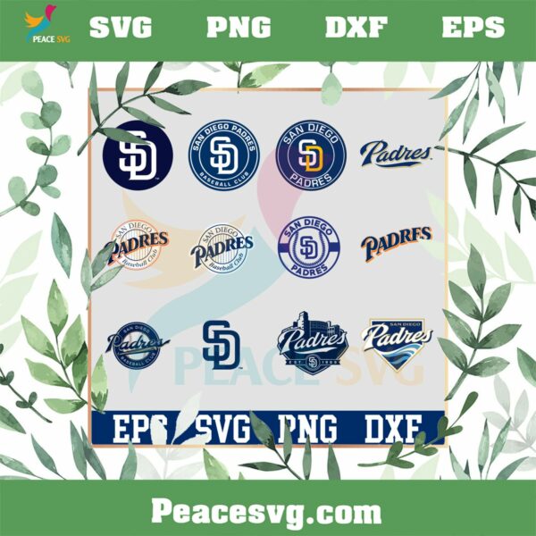 San Diego Padres Logo Baseball SVG Bundle File For Cricut